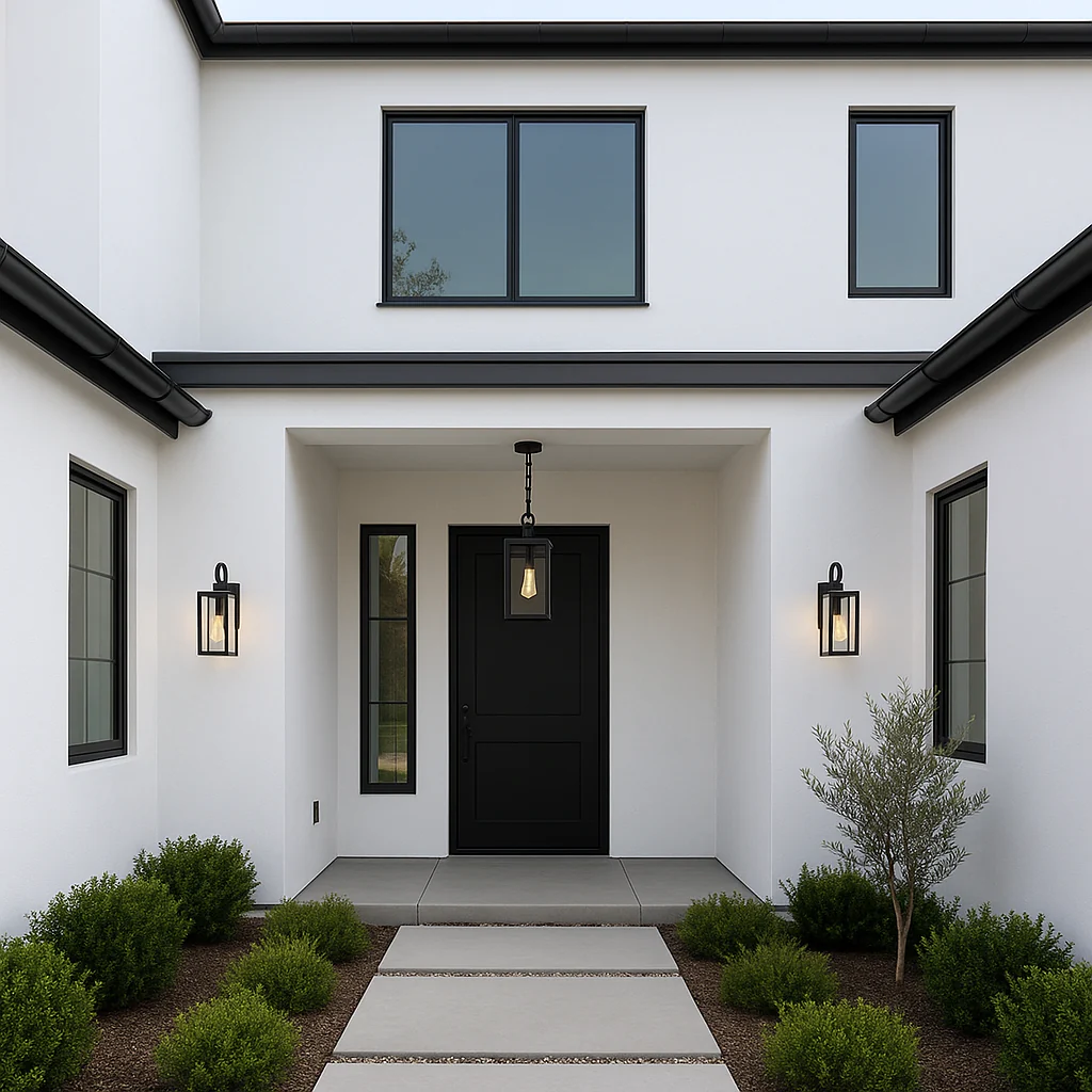 Black Moderntique Indoor and Outdoor Pendant Light - Image 3