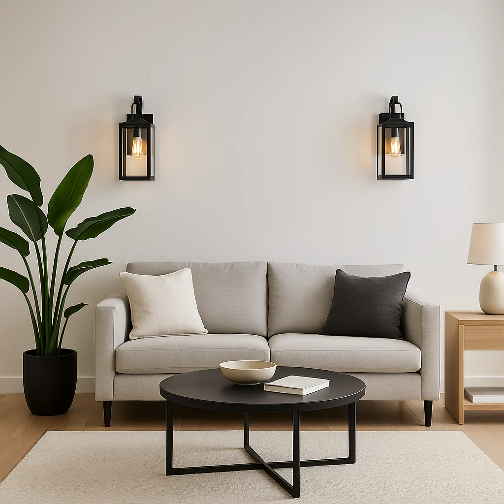 Black Moderntique Indoor and Outdoor Wall Light - Image 5