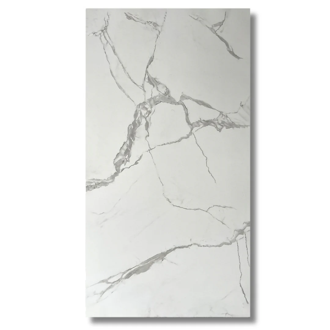 White Carrara Marble Wall Panels – 8 ft x 4 ft (Covers 32 sq ft per box)